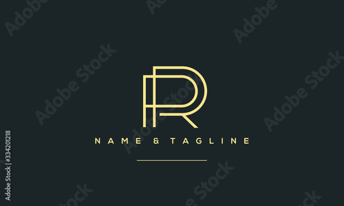Alphabet letter icon symbol PR