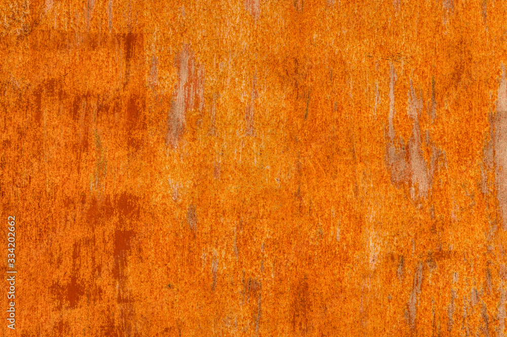Obraz premium Rust red spots on old weathered metal surface