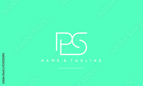 Alphabet letter icon symbol PS