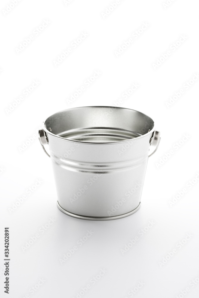 Bucket in front of a white background. Bucket in front of a white background.