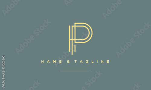 Alphabet letter icon symbol P