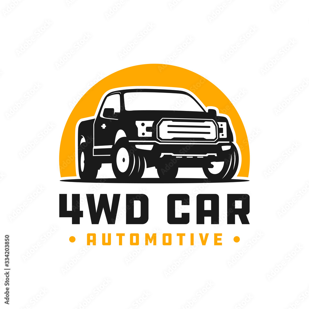 4wd pick up car logo