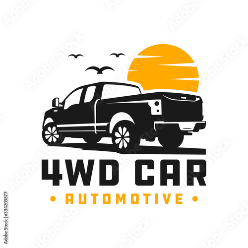 4wd pick up car logo