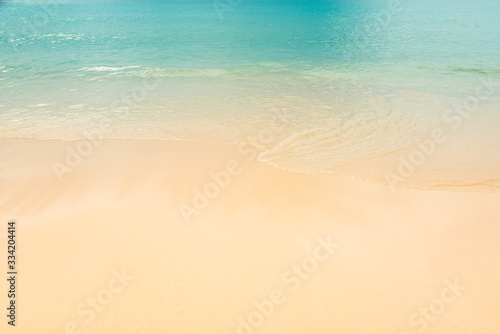 Sand and ocean on tropical Beach at Phuket Thailand