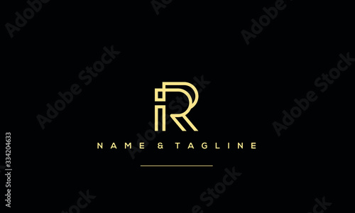 Alphabet letter icon symbol IR