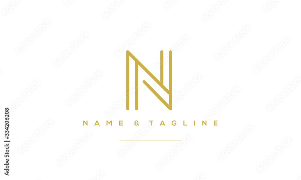 Alphabet letter icon logo N Alphabet letter icon logo N