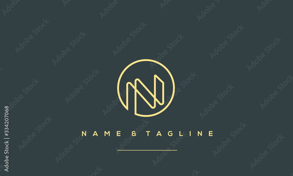 Alphabet letter icon logo NN Alphabet letter icon logo NN