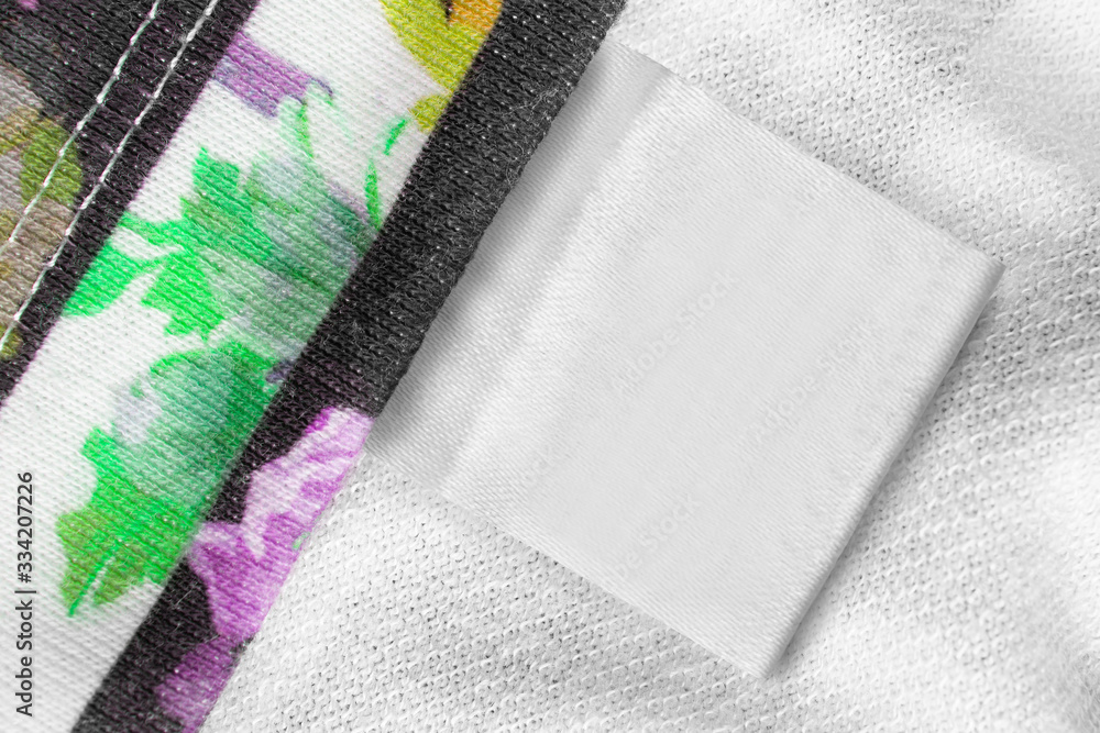 Blank clothes label Blank clothes label