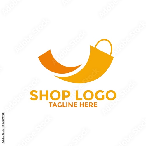 Shop Logo Icon, Shopping Logo Design Vector, Shopping Logo template isolated 