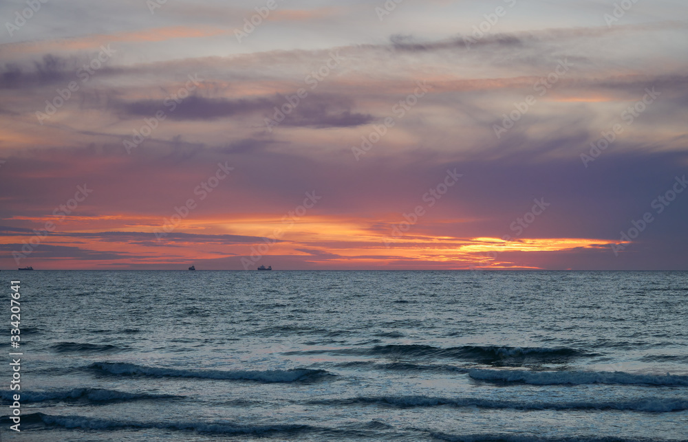 Fototapeta premium sunset at baltic sea