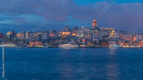 Istanbul city view in the evening