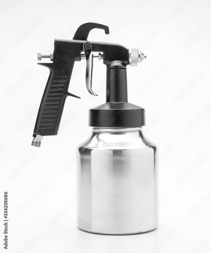 A spray gun on a white background A spray gun on a white background