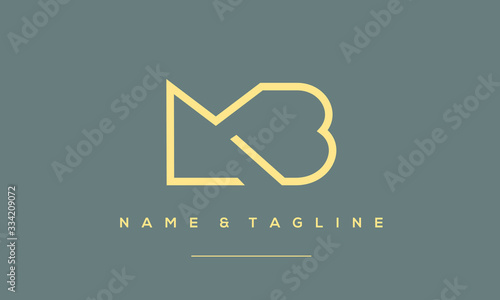 Alphabet letter icon logo MB