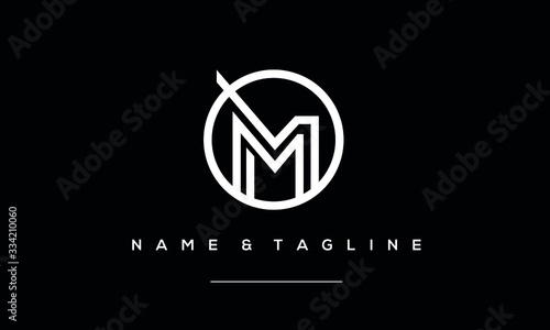 Alphabet letter icon logo M