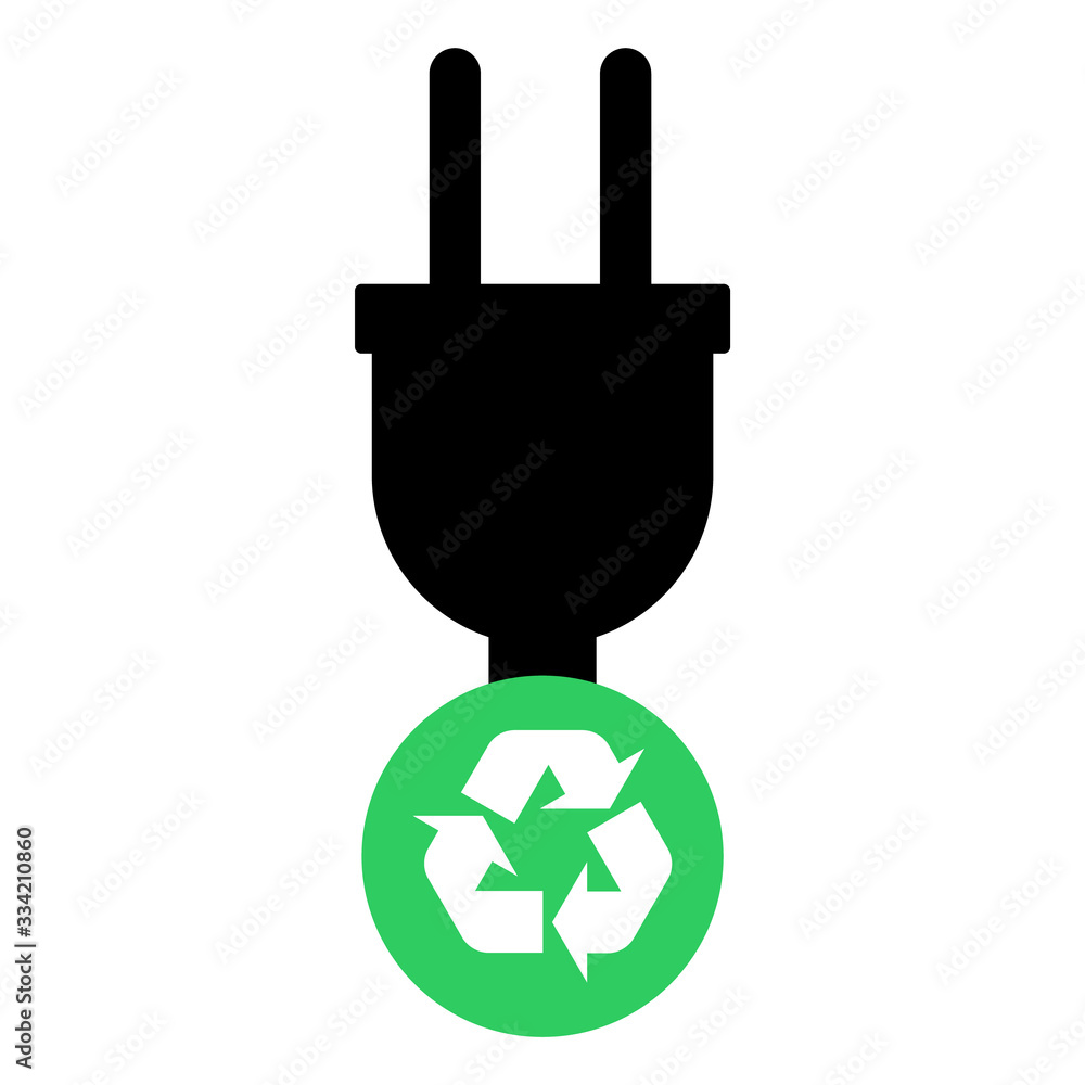 Electric plug vector icon isolated on white background. Energy adapter, web symbol Electric plug vector icon isolated on white background. Energy adapter, web symbol