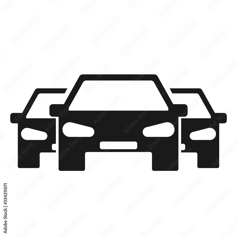 Car icon isolated on white background. Automobile symbol, vector concept. Automotive sign, web shape
