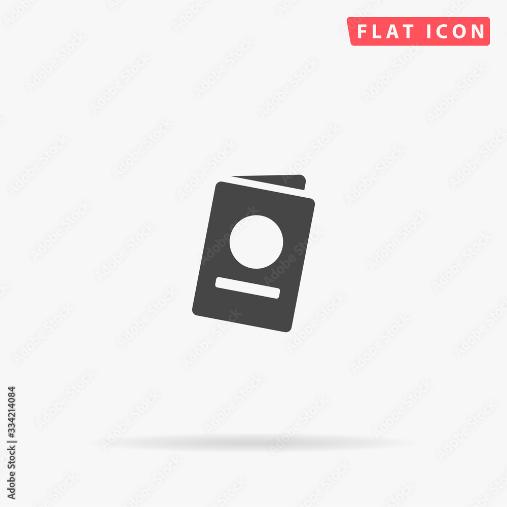 Passport flat vector icon Passport flat vector icon