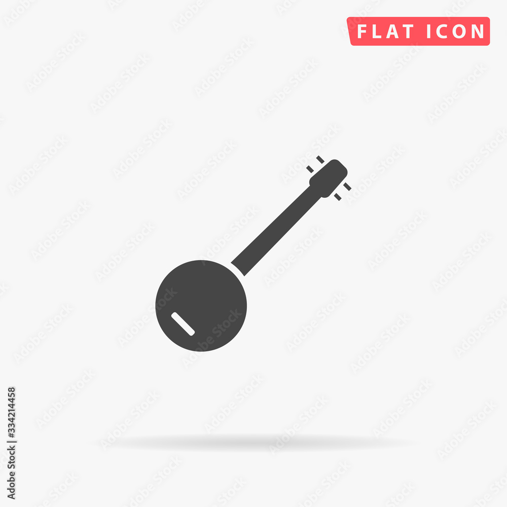 Banjo flat vector icon Banjo flat vector icon