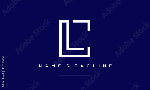 alphabet letter icon logo CL or LC