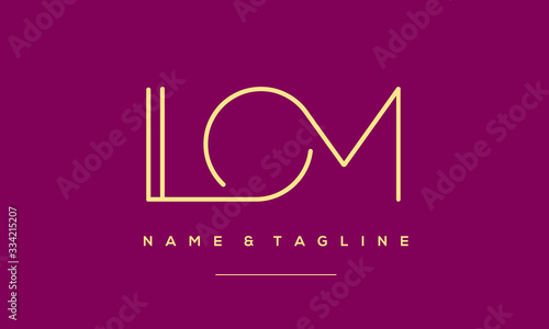 alphabet letter icon logo LOM