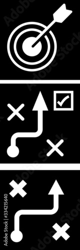 icons ziel und weg zum ziel