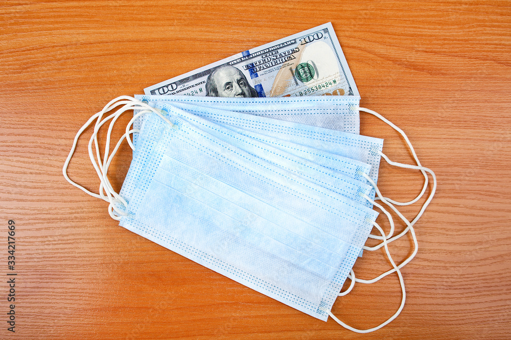 Flu Mask with a Money Flu Mask with a Money