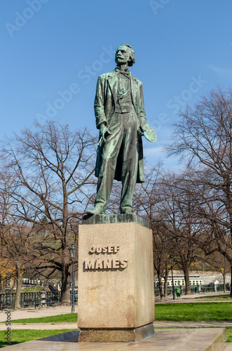 Josef Manes monument in Prague. Czech Republic