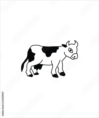cow flat icon,vector best flat design icon.