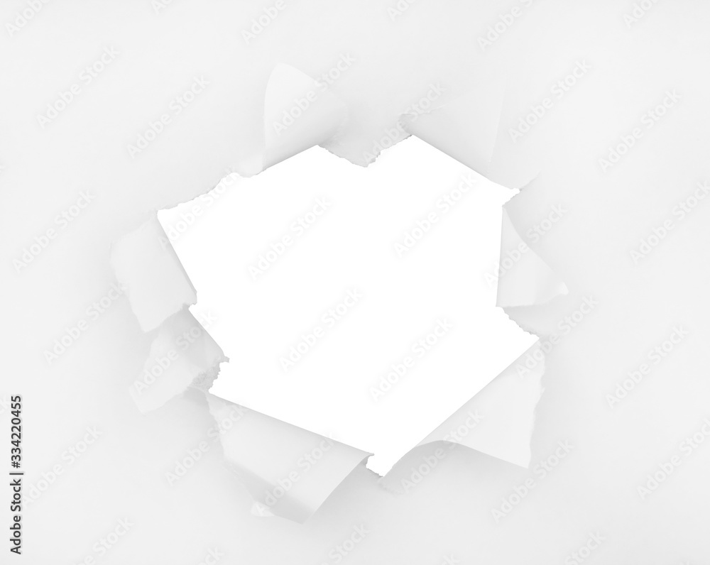 The torn paper with an opening for a text or image insert The torn paper with an opening for a text or image insert