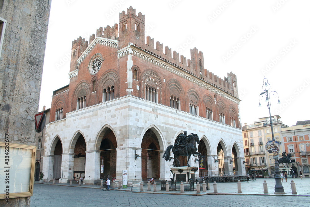 View of Palace Gotico of Piacenza