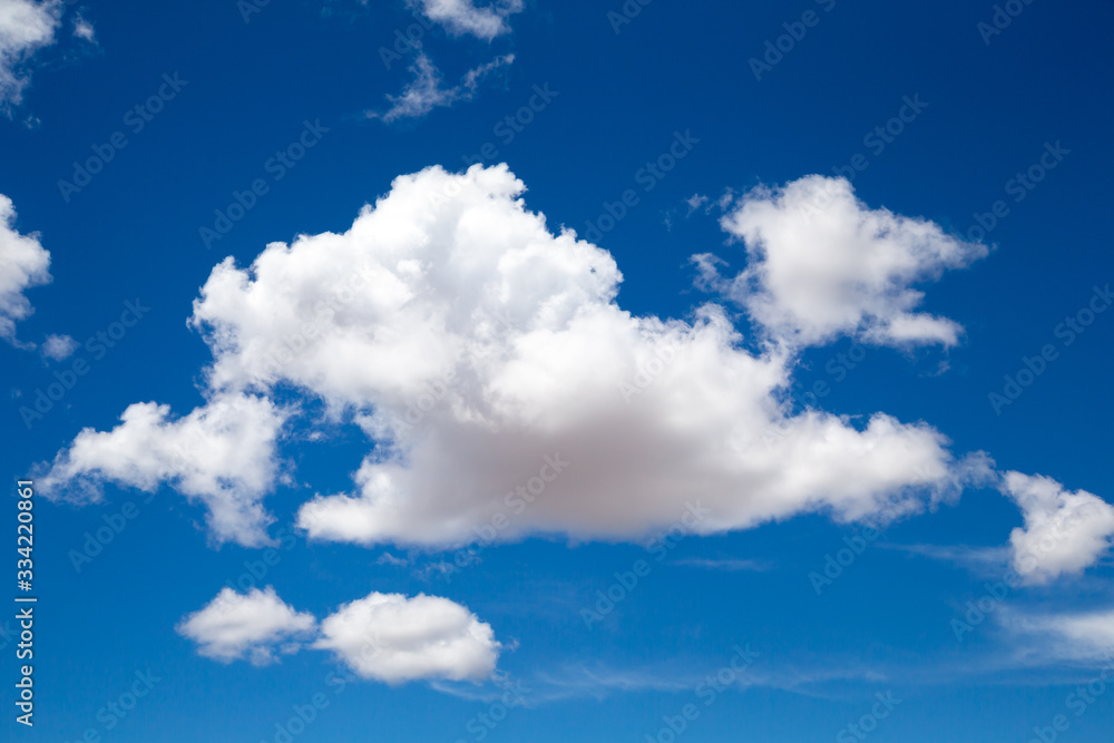 A beautiful blue sky with a big white cloud A beautiful blue sky with a big white cloud