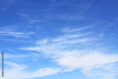 Beautiful thin cirrus clouds. Background. Texture. Landscape. photo