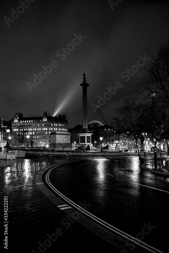 Trafalgar Square at night