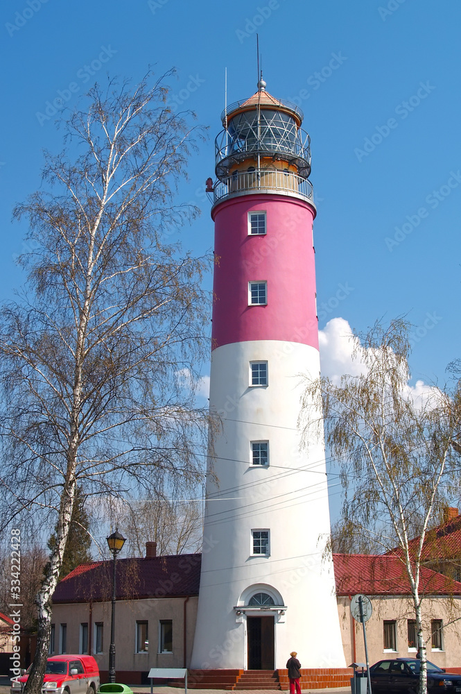 Lighthouse in the city of Baltiysk. Kaliningrad region