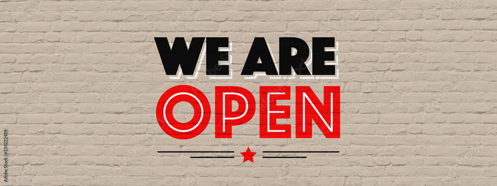 Fototapeta premium We are open