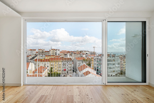 Room overlooking old Lisbon.