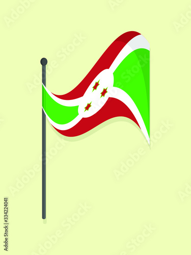 Burundi national flag 