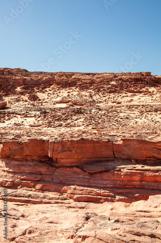 Beautiful wide angle view of amazing sandstone formations in Egypt.