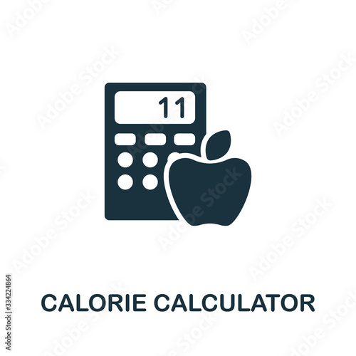 Calorie Calculator icon. Simple illustration from healthy lifestyle collection. Creative Calorie Calculator icon for web design, templates