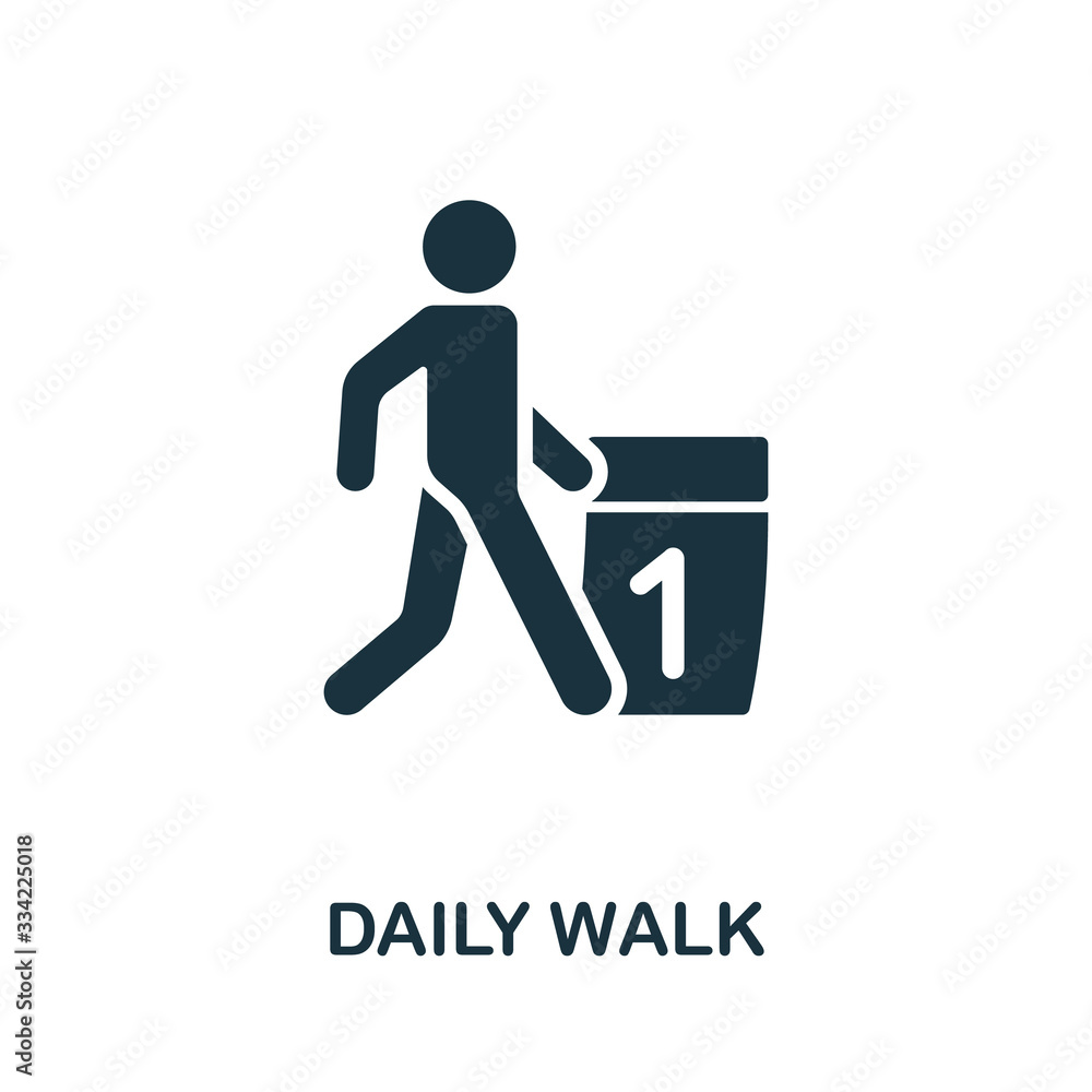 Daily Walk icon. Simple illustration from healthy lifestyle collection. Creative Daily Walk icon for web design, templates, infographics and more