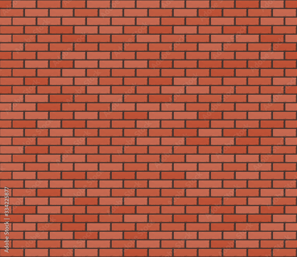 Red brown realistic brickwall. Vector seamless texture Red brown realistic brickwall. Vector seamless texture