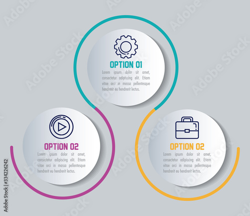 statistical infographic with business icons vector illustration design