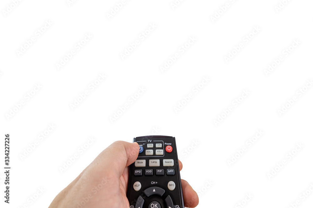 Turning on a TV with a remote control Turning on a TV with a remote control