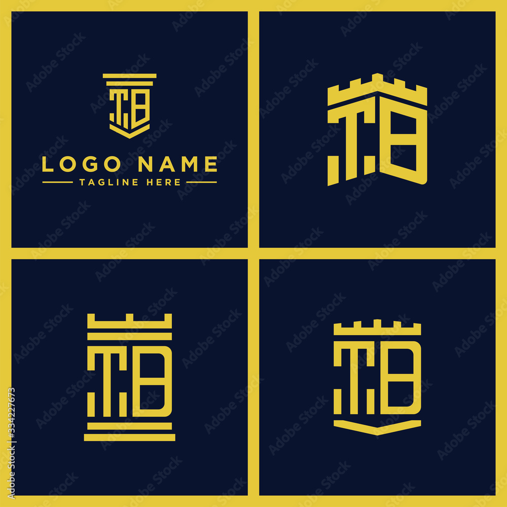 Inspiring logo design Set, for companies from the initial letters of the TB logo icon. -Vectors
