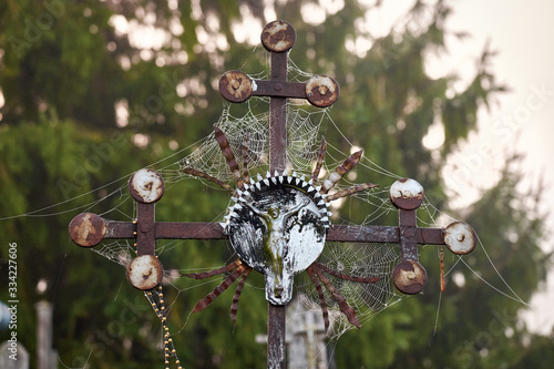 Hill of Crosses (Kryziu kalnas), a famous site of pilgrimage in northern Lithuania. photo