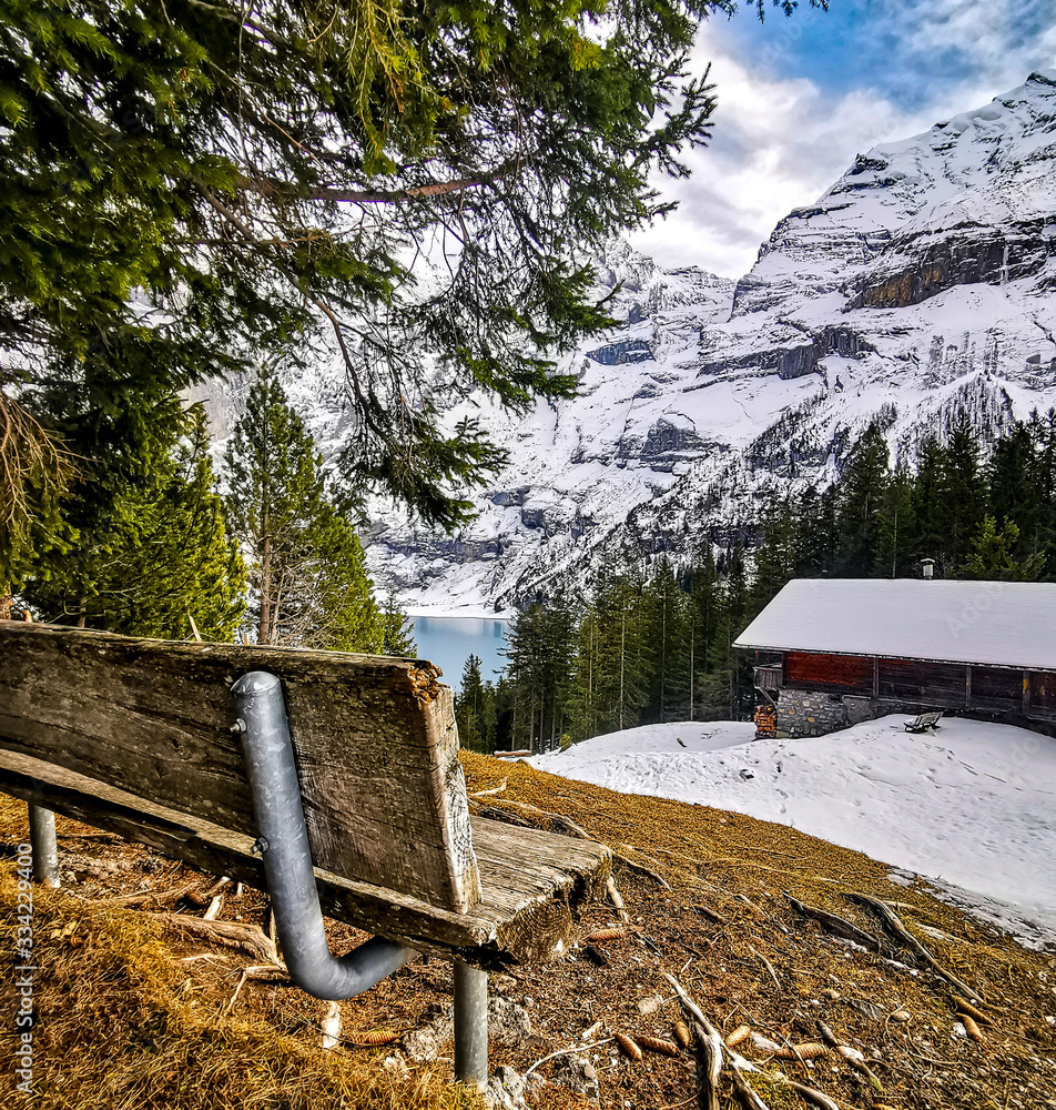 cabin in the mountains