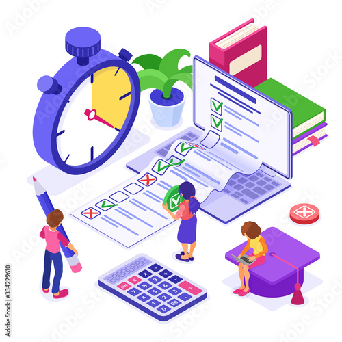 Online survey or exam test form