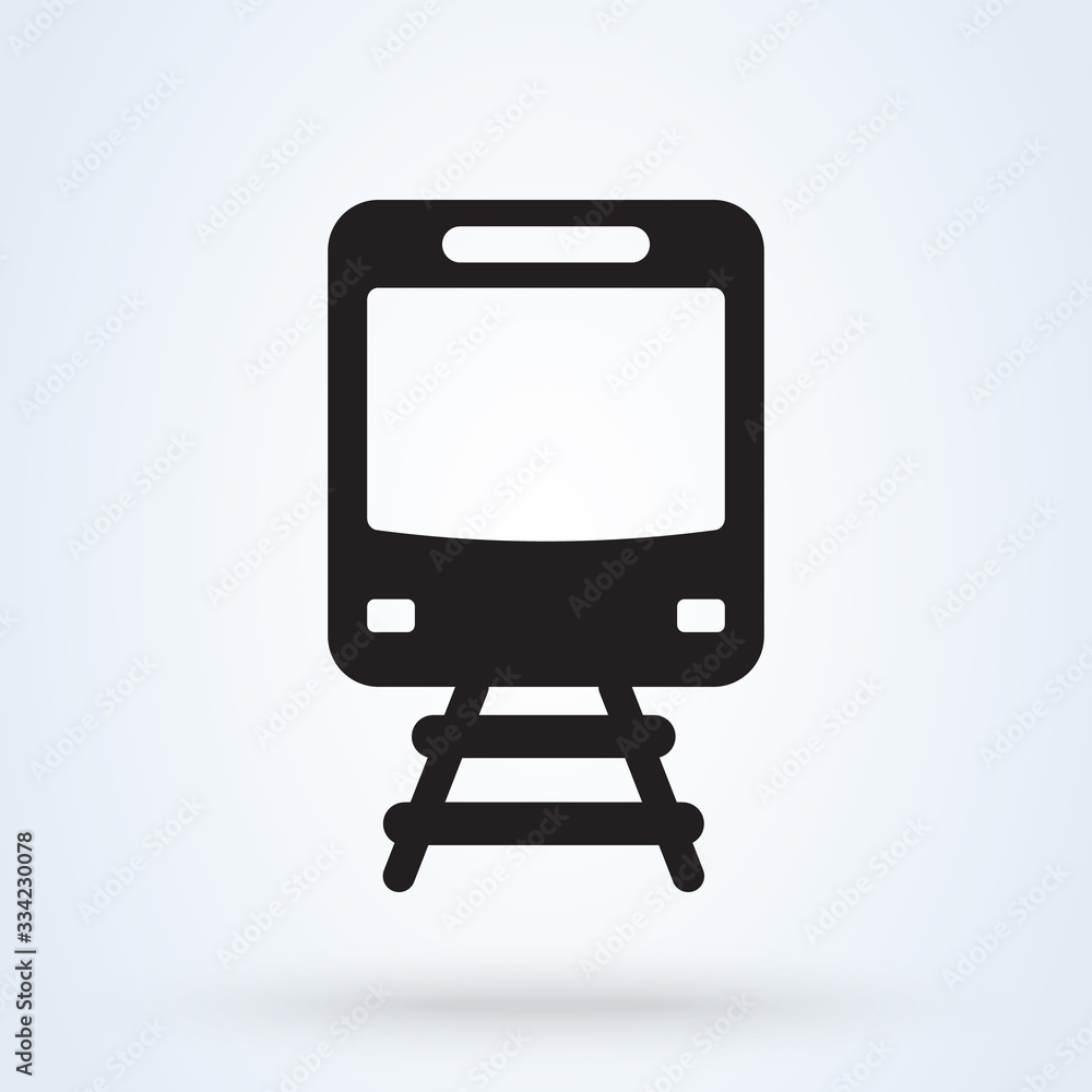 Metro Train transportation icon, front view. Subway transport symbol. vector illustration. Metro Train transportation icon, front view. Subway transport symbol. vector illustration.