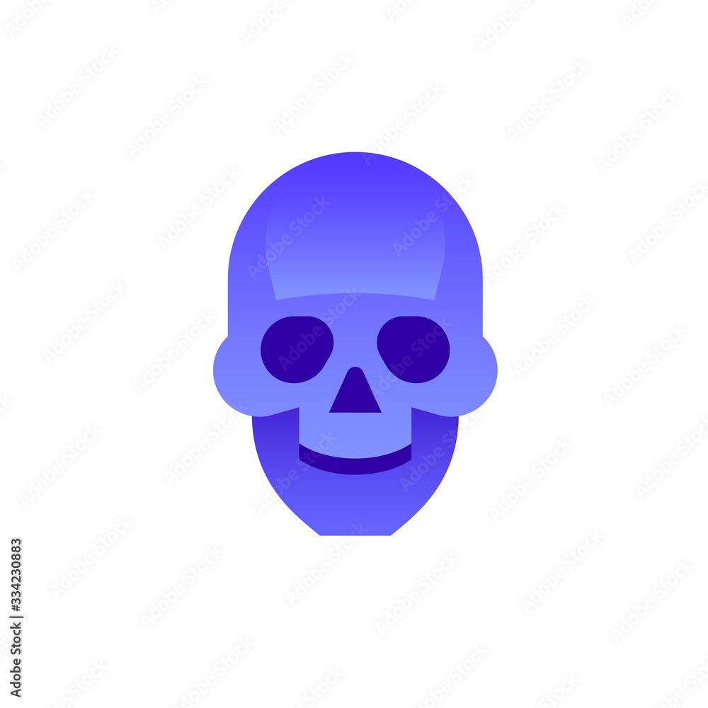 Human skull. Part of skeleton. Bones of head. Symbol of medicine, pirates, danger, death Human skull. Part of skeleton. Bones of head. Symbol of medicine, pirates, danger, death