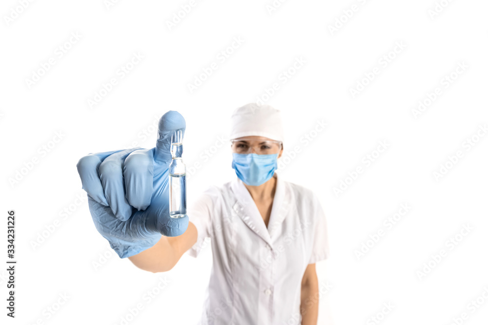 A doctor or scientist in laboratory holding ampoule vaccines for children or older adults, or cure animal diseases. Concept:diseases,medical care,science, anesthesia,euthanasia,diabetes. A doctor or scientist in laboratory holding ampoule vaccines for children or older adults, or cure animal diseases. Concept:diseases,medical care,science, anesthesia,euthanasia,diabetes.
